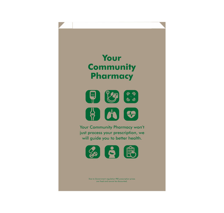 Paper Bags Large Brown Generic Your Community Per 1000 (Inclusive 15% Off Applied) (NEW)