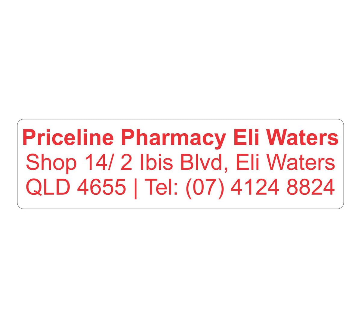 Priceline Pharmacy Eli Water S3 Address Labels (15% Further Discount ...